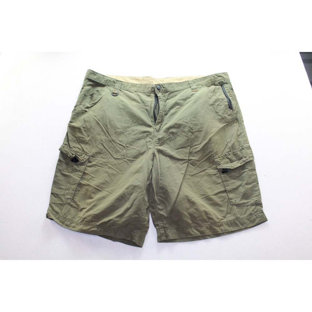 Nordic Track Mens Cargo Shorts Size 42 Green Elasticated Waist Sections